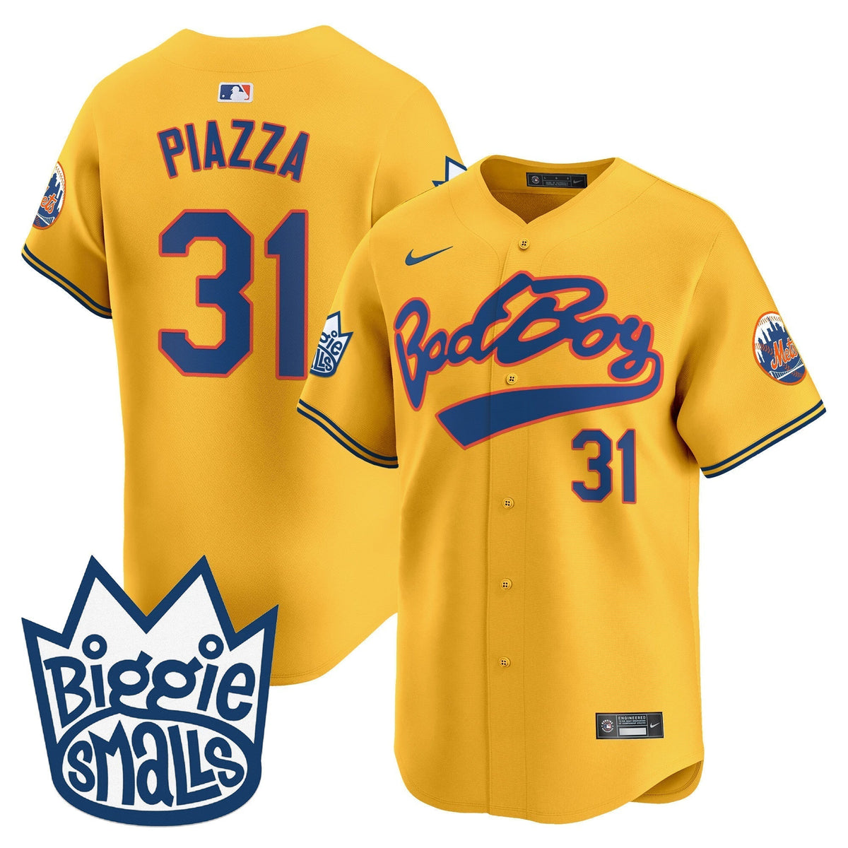 Men's Mets Biggie Smalls Vapor Premier Limited Jersey - All Stitched