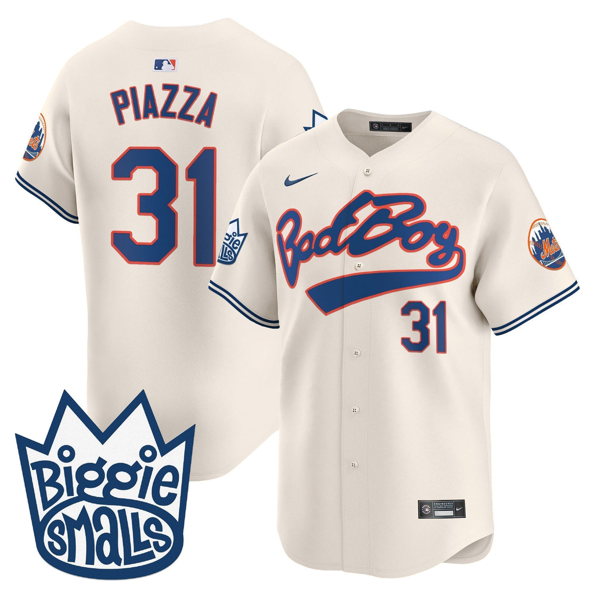 Men's Mets Biggie Smalls Vapor Premier Limited Jersey - All Stitched