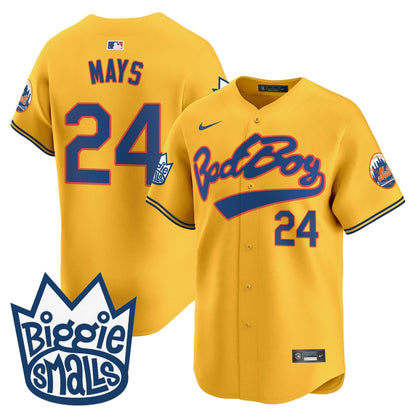 Men's Mets Biggie Smalls Vapor Premier Limited Jersey - All Stitched