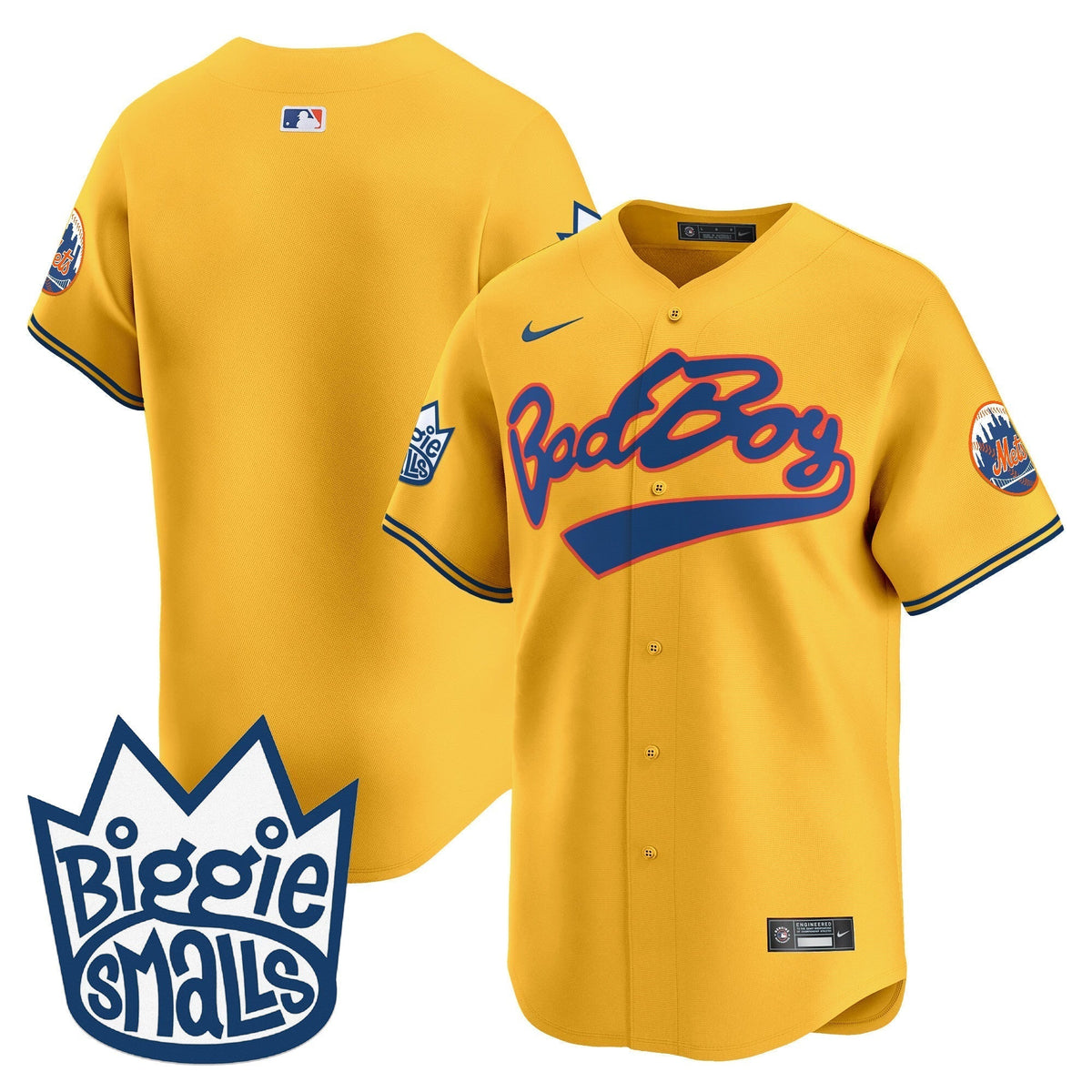 Men's Mets Biggie Smalls Vapor Premier Limited Jersey - All Stitched