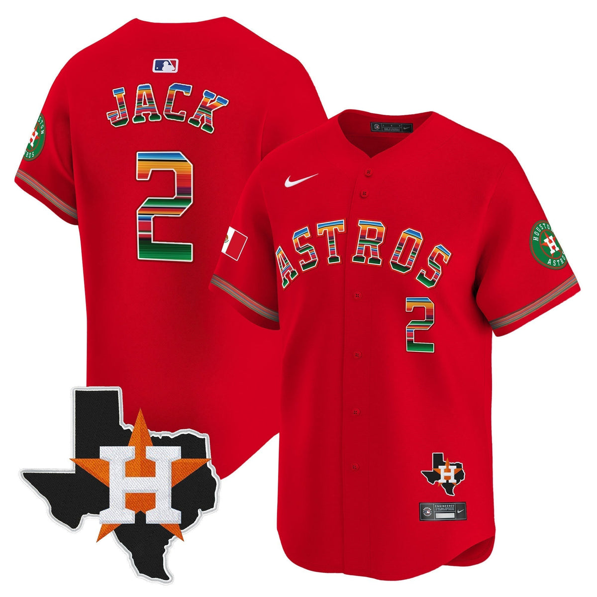 Men's Astros Mexico Texas Patch Vapor Premier Limited Jersey - All Stitched