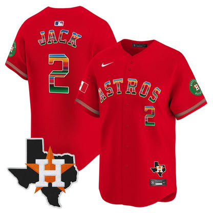 Men's Astros Mexico Texas Patch Vapor Premier Limited Jersey - All Stitched