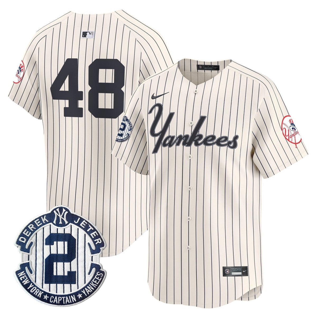Men's Yankees Throwback Vapor Premier Limited Jersey V2 - All Stitched