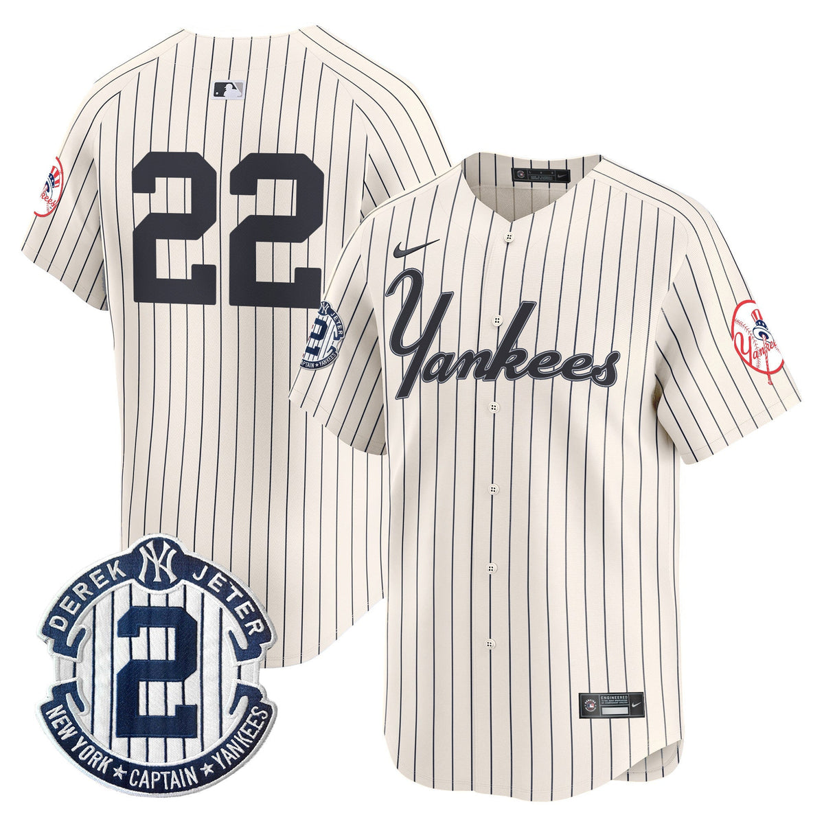 Men's Yankees Throwback Vapor Premier Limited Jersey V2 - All Stitched