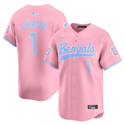 Unisex Bengals Bubblegum Pink Vapor Premier Limited Jersey - All Stitched