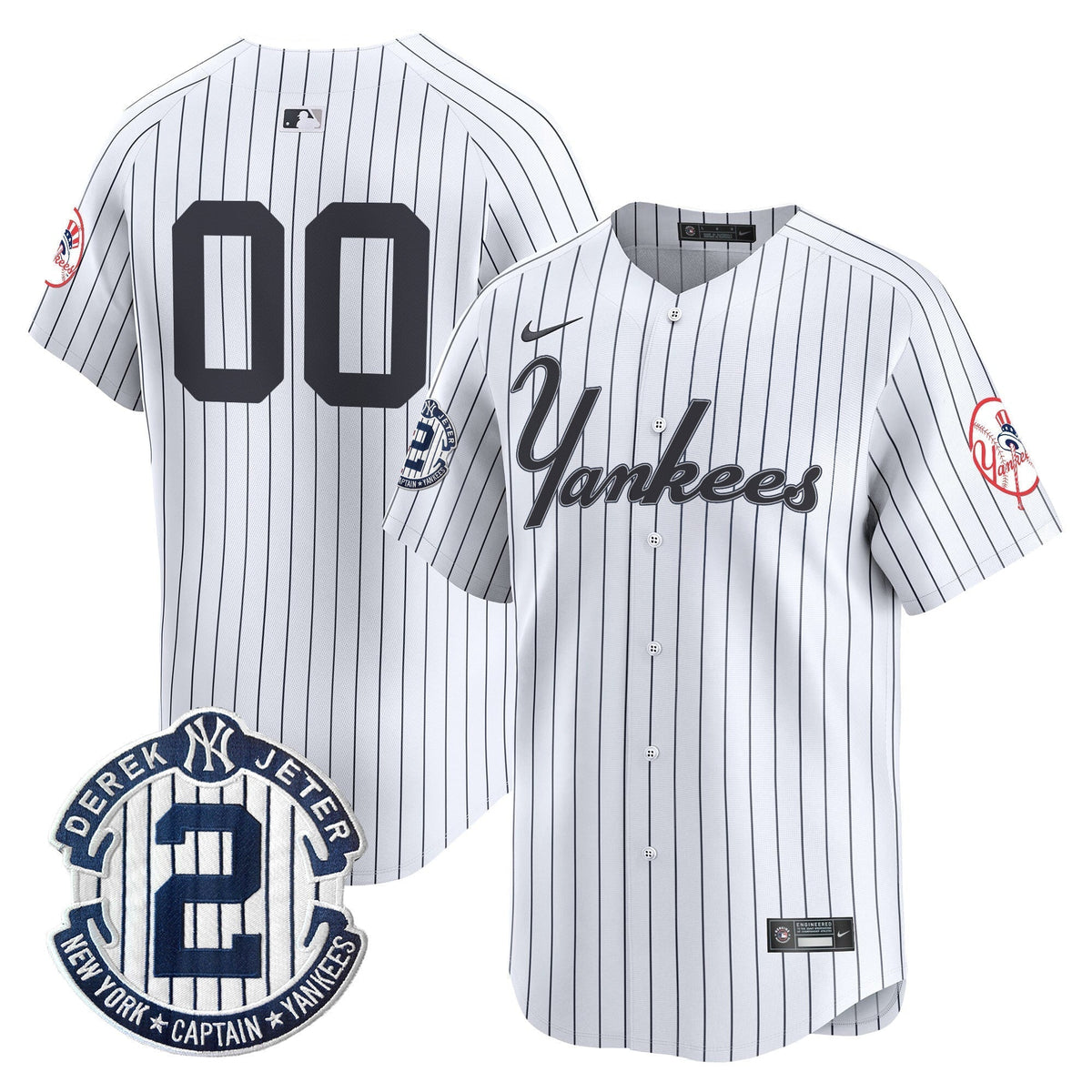 Yankees Throwback Vapor Premier Limited Custom Jersey V2 - All Stitched
