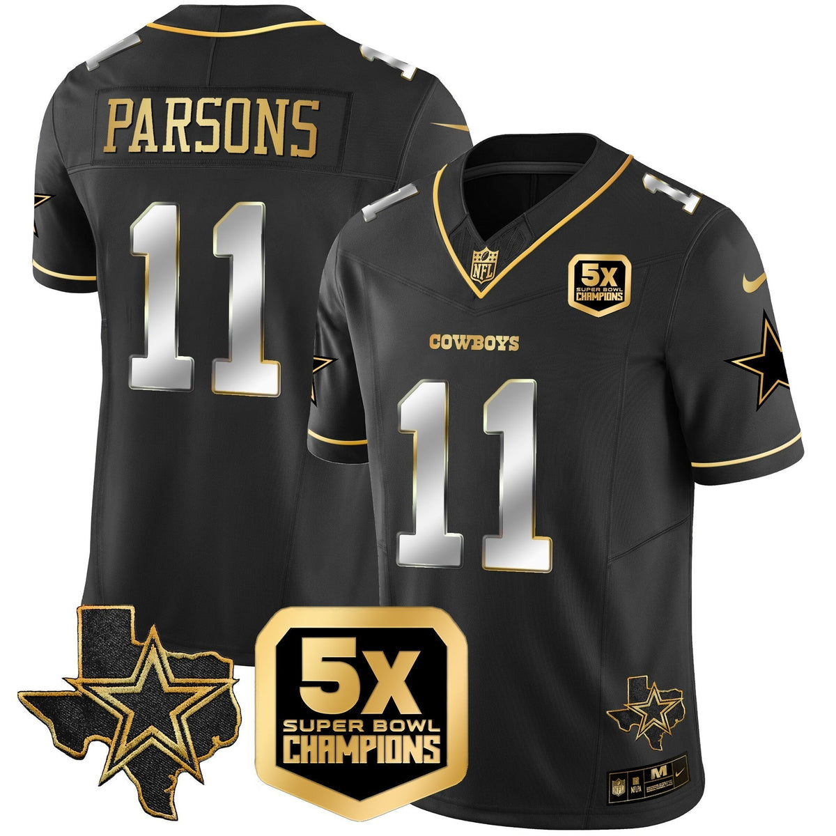Men's Cowboys 5x Super Bowl Champions Vapor Limited Jersey - All Stitched