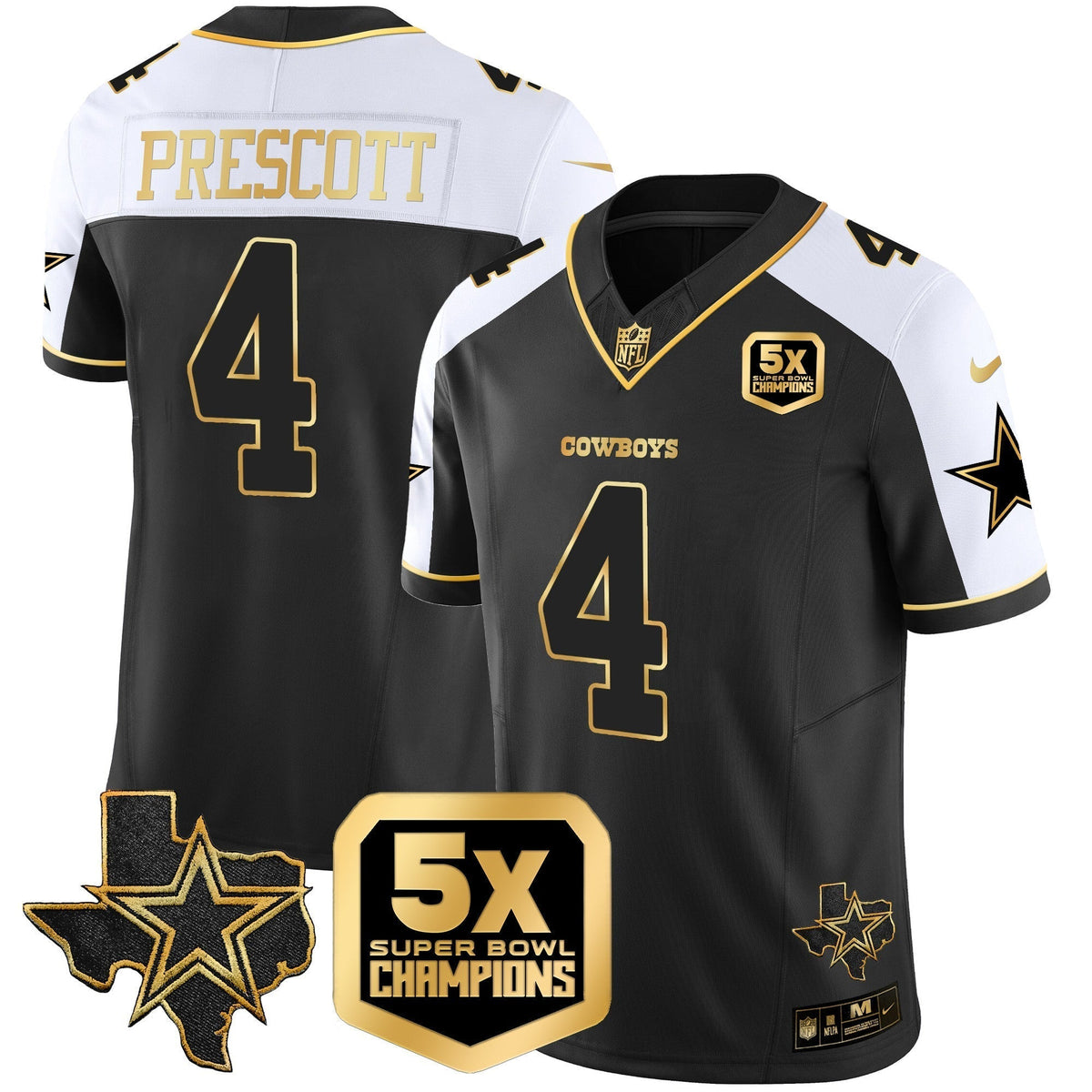 Men's Cowboys 5x Super Bowl Champions Vapor Limited Jersey - All Stitched
