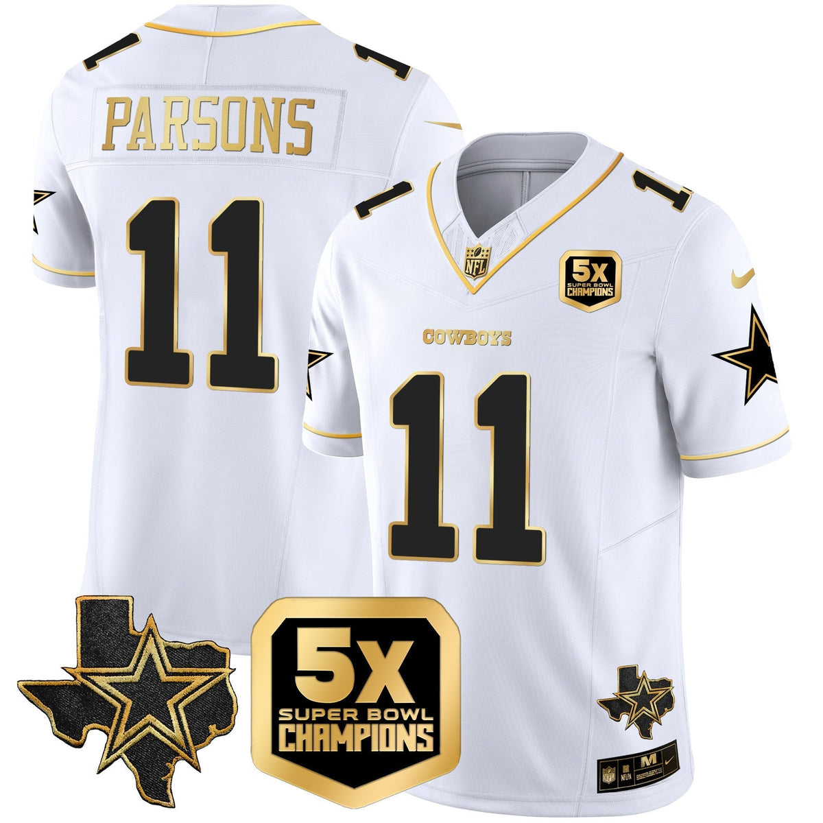 Men's Cowboys 5x Super Bowl Champions Vapor Limited Jersey - All Stitched