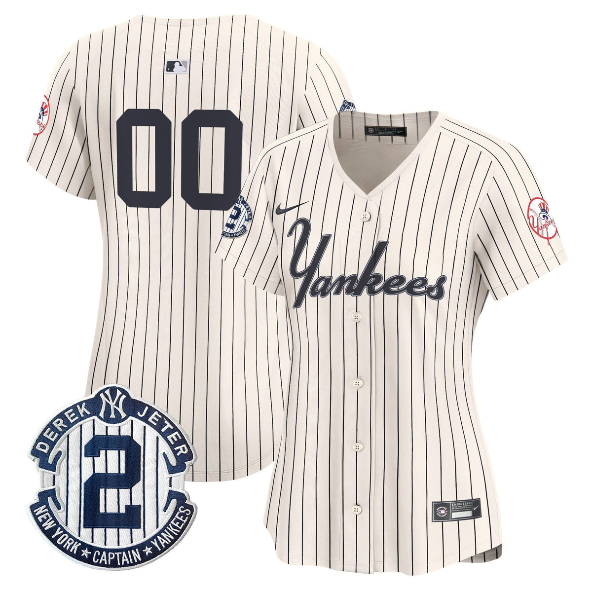 Yankees Throwback Vapor Premier Limited Custom Jersey V2 - All Stitched