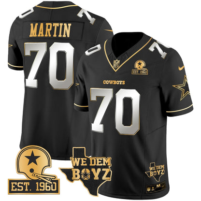 Men's Cowboys Est. 1960 & We Dem Boyz Patch Gold Vapor Limited Jersey V2 - All Stitched