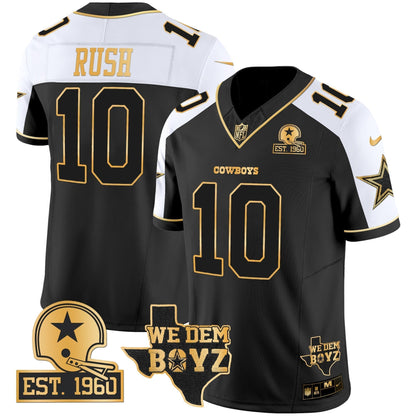 Men's Cowboys Est. 1960 & We Dem Boyz Patch Gold Vapor Limited Jersey V2 - All Stitched