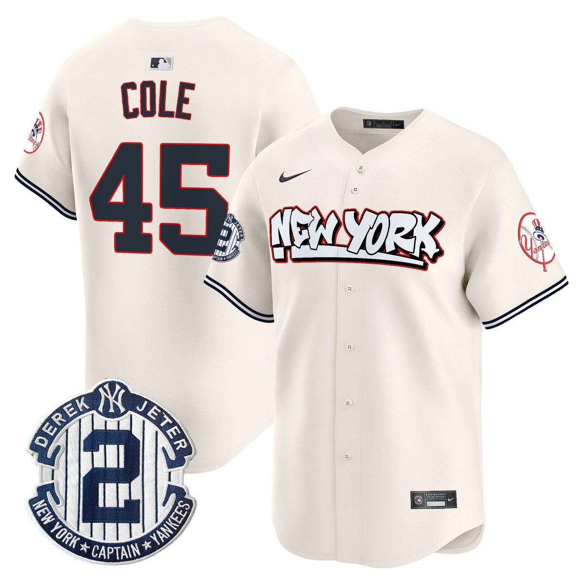 Men's New York Yankees Graffiti Vapor Premier Limited Jersey V2 - All Stitched