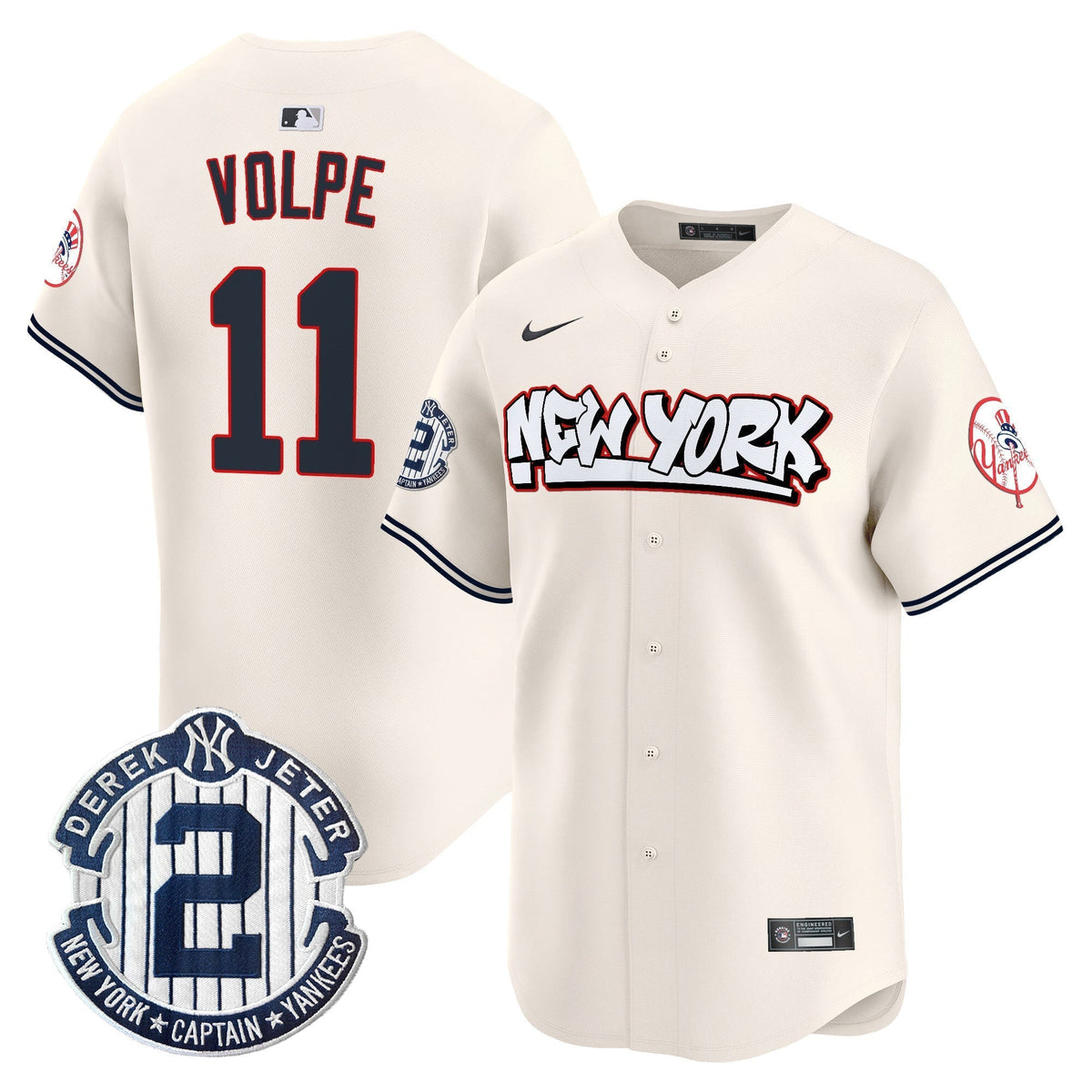 Men's New York Yankees Graffiti Vapor Premier Limited Jersey V2 - All Stitched