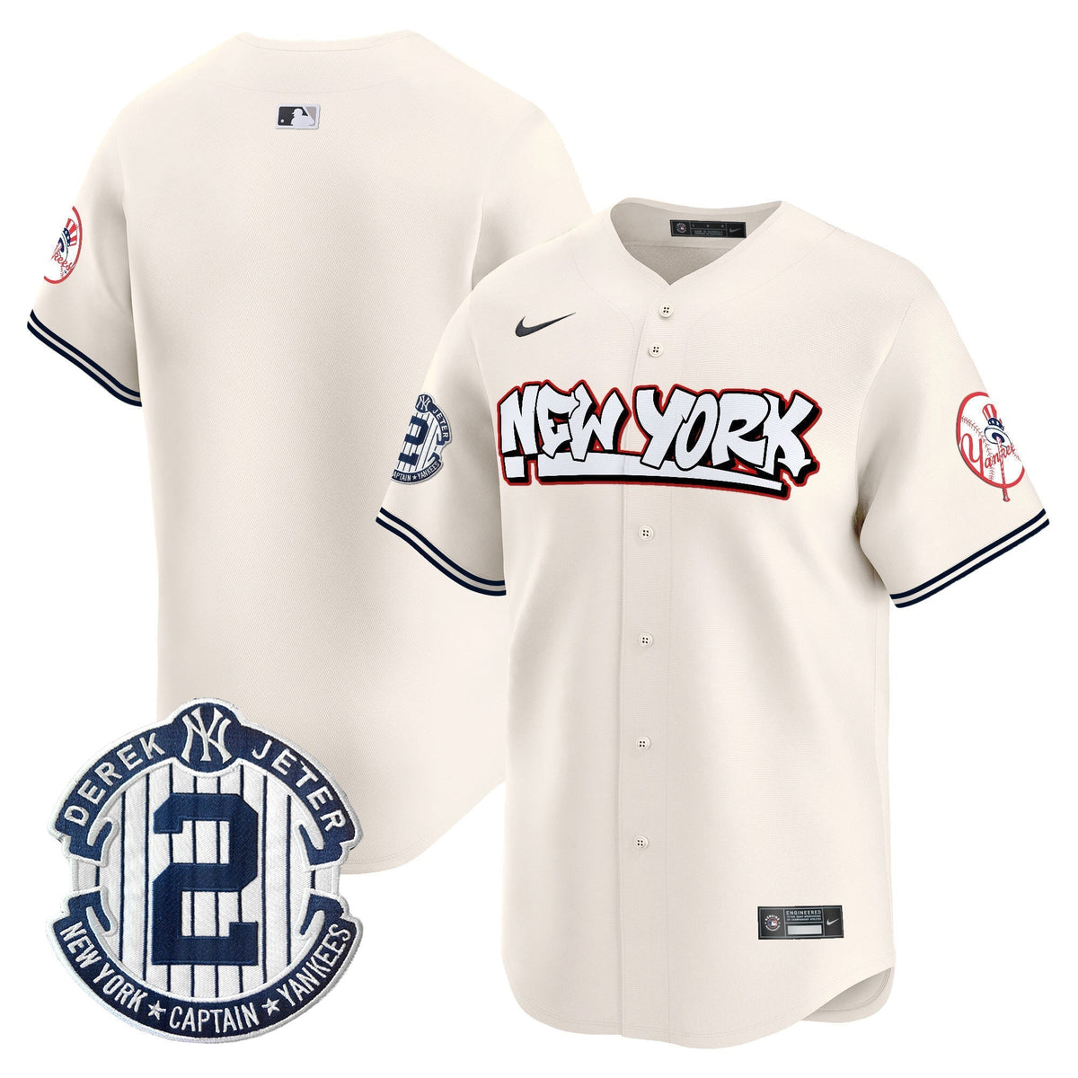 Men's New York Yankees Graffiti Vapor Premier Limited Jersey V2 - All Stitched