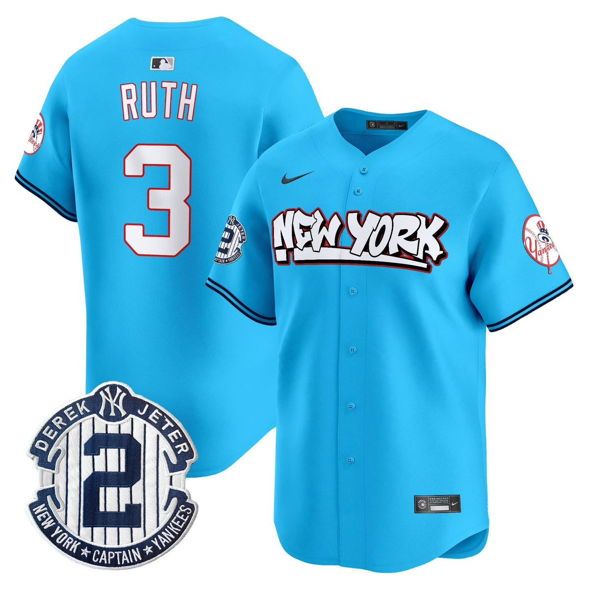 Men's New York Yankees Graffiti Vapor Premier Limited Jersey V2 - All Stitched