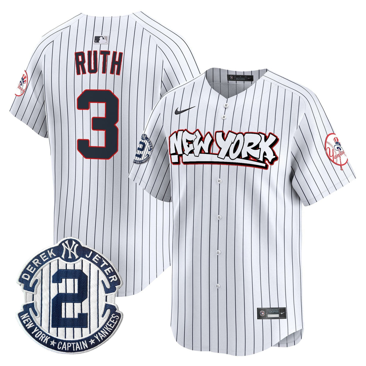 Men's New York Yankees Graffiti Vapor Premier Limited Jersey V2 - All Stitched