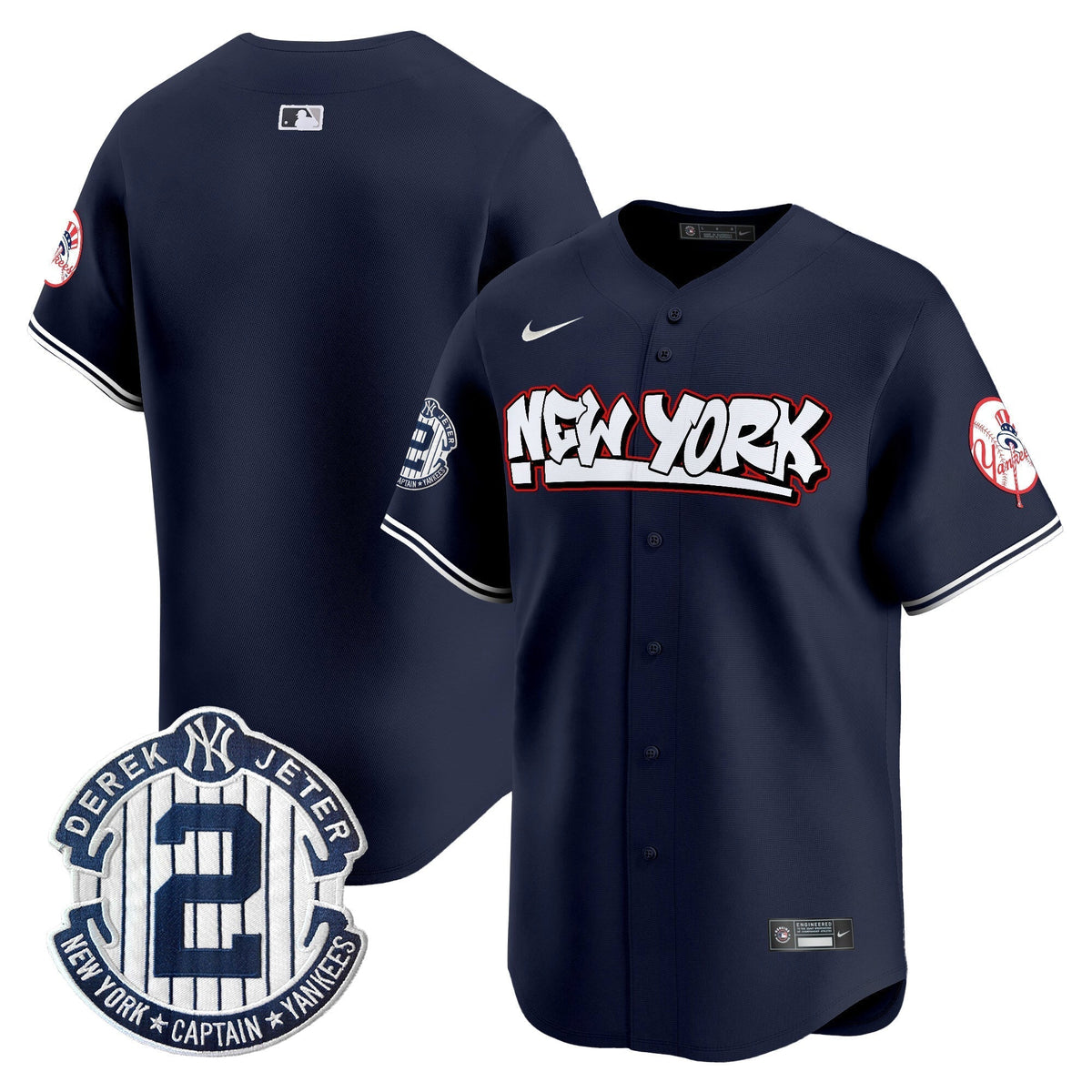 Men's New York Yankees Graffiti Vapor Premier Limited Jersey V2 - All Stitched