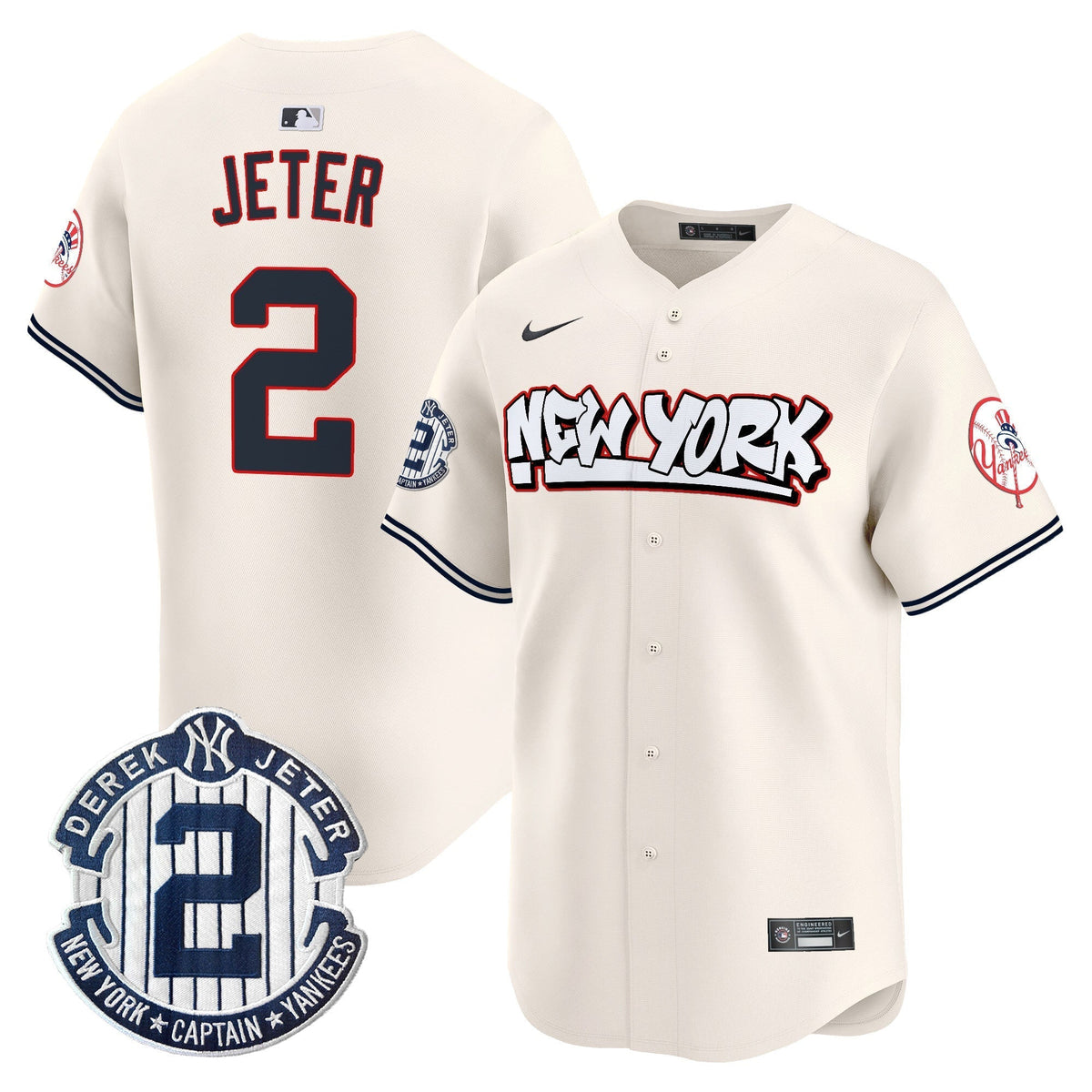 Men's New York Yankees Graffiti Vapor Premier Limited Jersey V2 - All Stitched