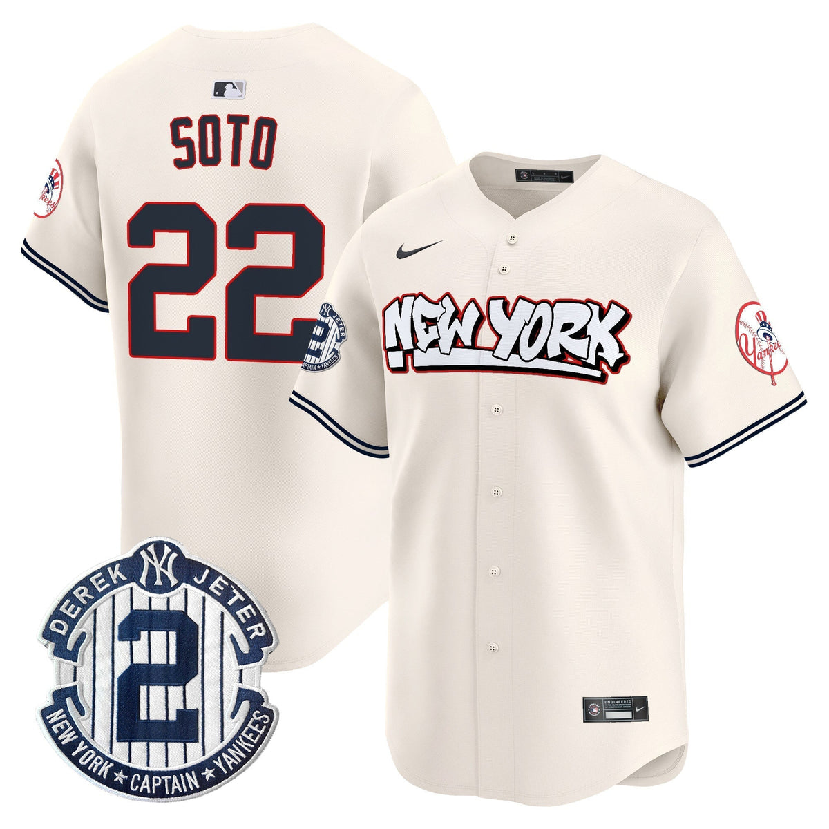 Men's New York Yankees Graffiti Vapor Premier Limited Jersey V2 - All Stitched