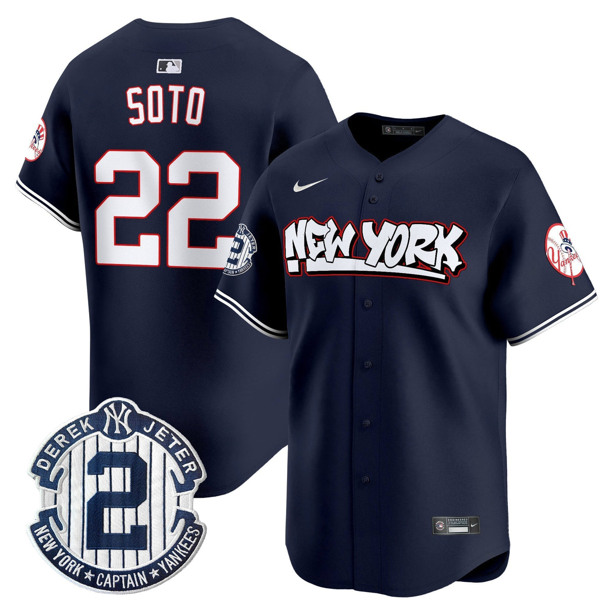 Men's New York Yankees Graffiti Vapor Premier Limited Jersey V2 - All Stitched