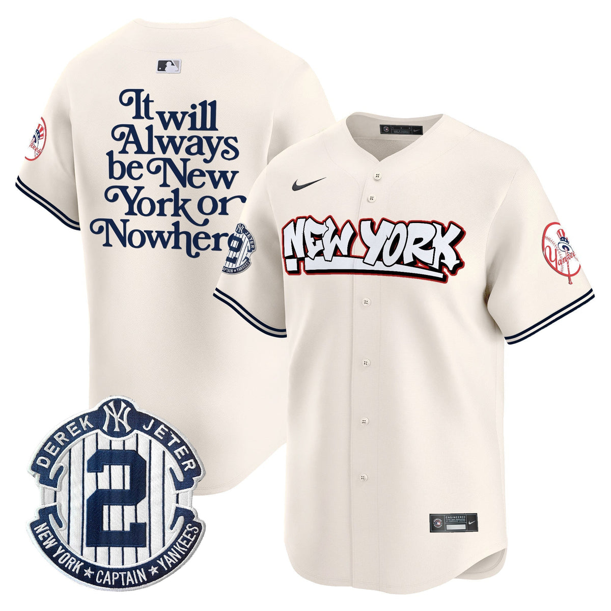 Men's New York Yankees Graffiti Vapor Premier Limited Jersey V2 - All Stitched
