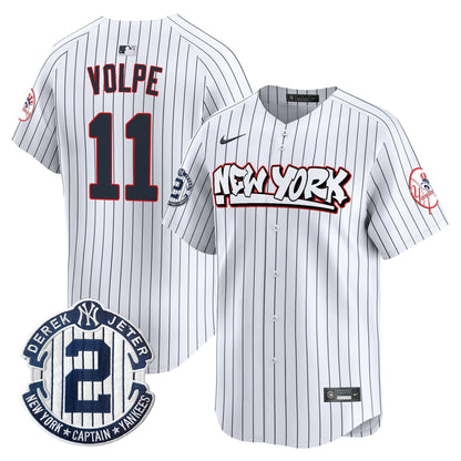 Men's New York Yankees Graffiti Vapor Premier Limited Jersey V2 - All Stitched