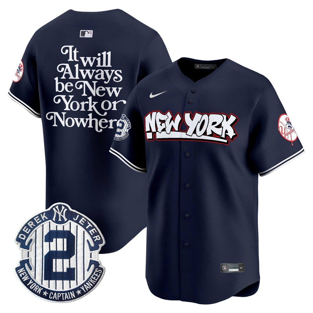 Men's New York Yankees Graffiti Vapor Premier Limited Jersey V2 - All Stitched