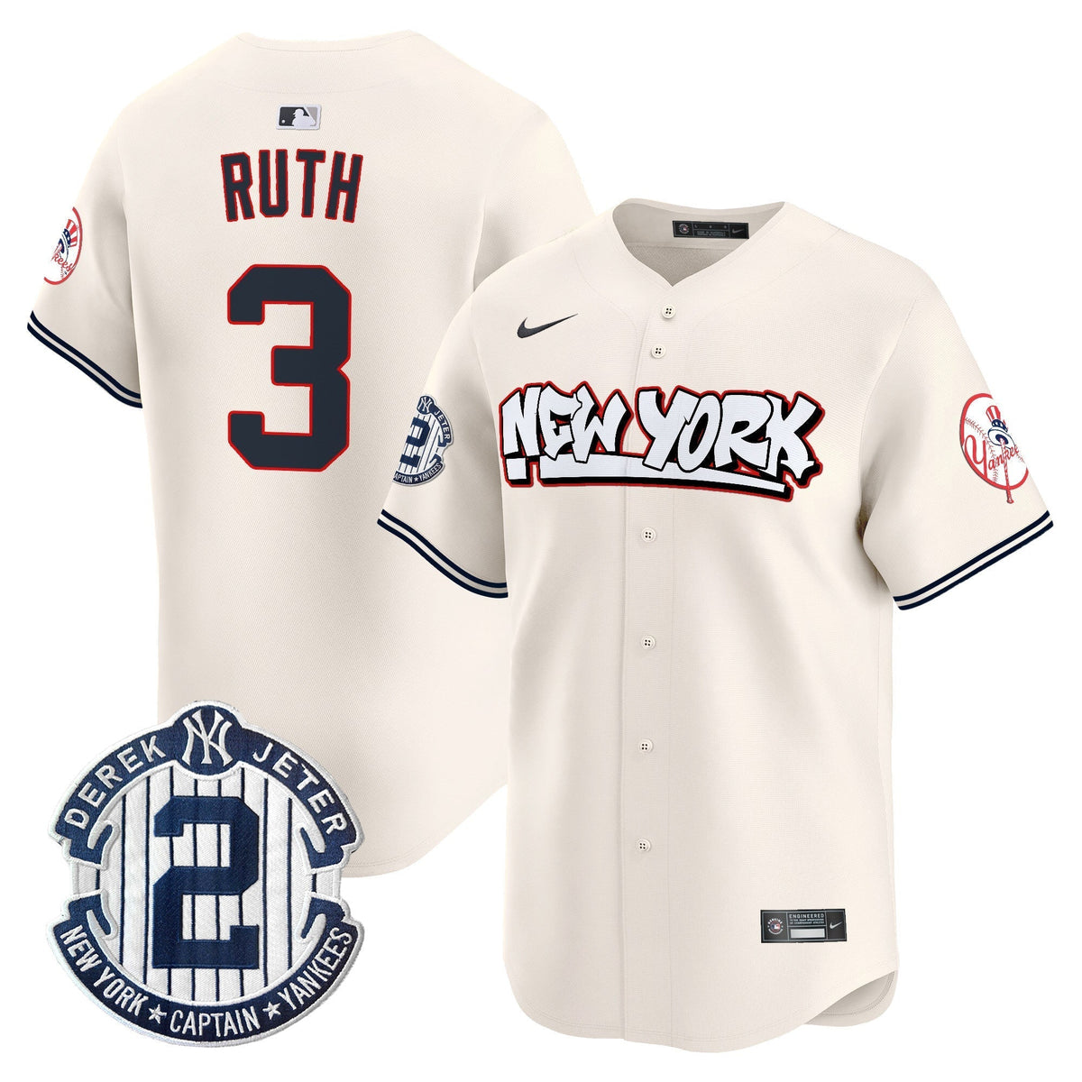 Men's New York Yankees Graffiti Vapor Premier Limited Jersey V2 - All Stitched