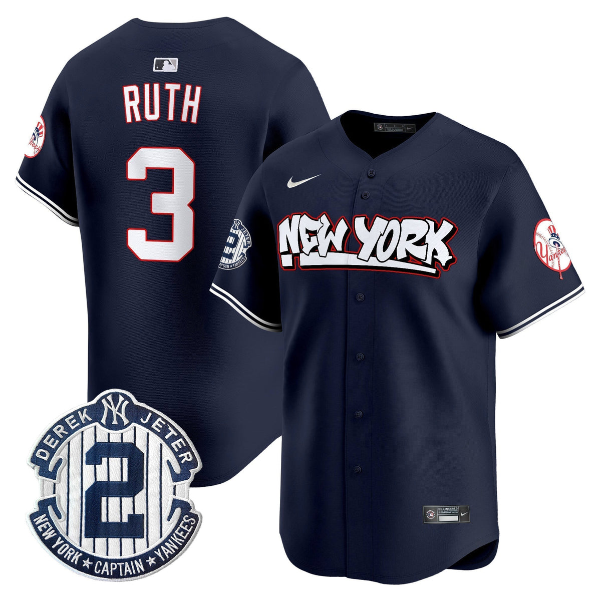 Men's New York Yankees Graffiti Vapor Premier Limited Jersey V2 - All Stitched