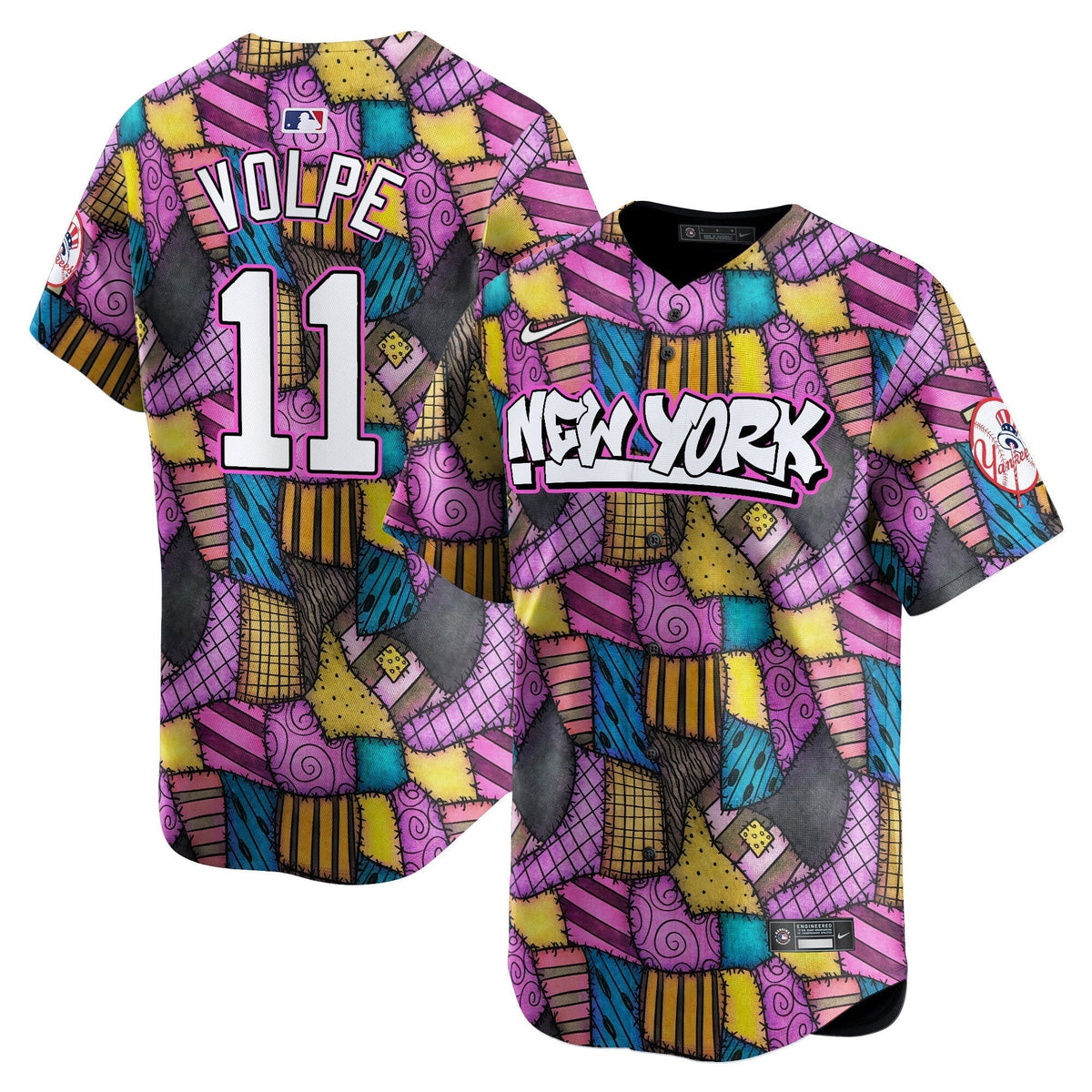 Yankees Patchwork Scraps Style Vapor Premier Limited Jersey - Printed