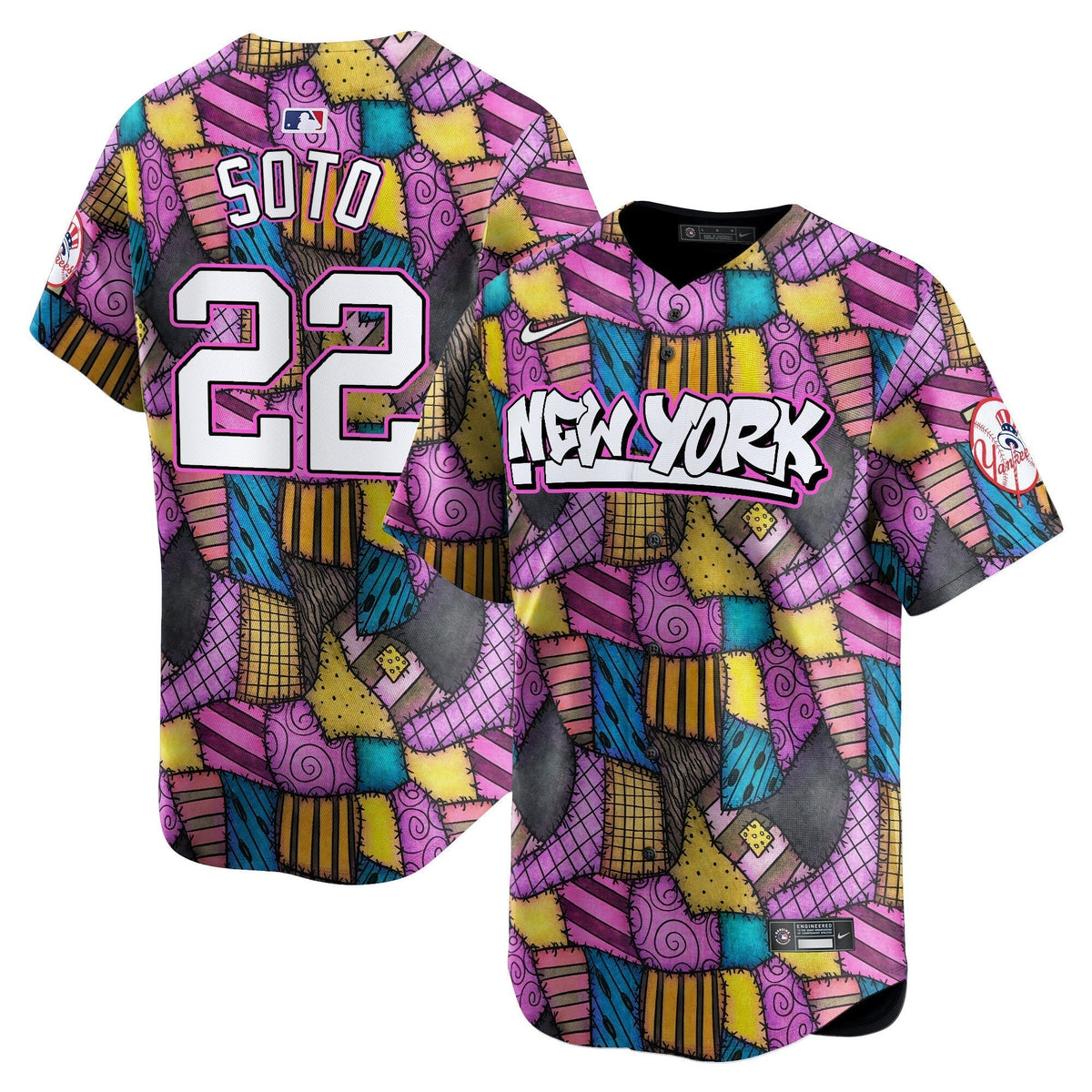 Yankees Patchwork Scraps Style Vapor Premier Limited Jersey - Printed