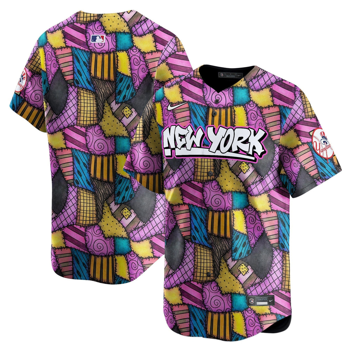 Yankees Patchwork Scraps Style Vapor Premier Limited Jersey - Printed
