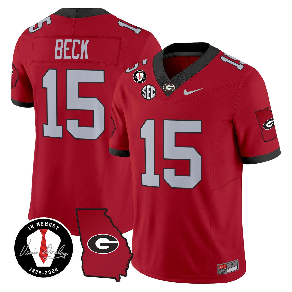 Men's Georgia Bulldogs 2024 Vapor Limited Jersey V3 - Georgia Map - All Stitched