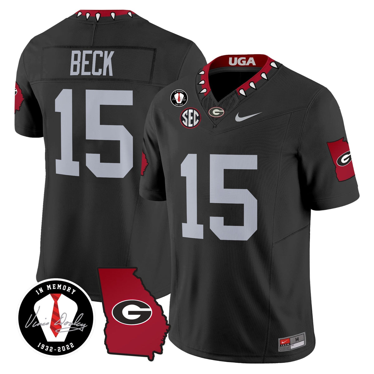 Men's Georgia Bulldogs 2024 Vapor Limited Jersey V3 - Georgia Map - All Stitched