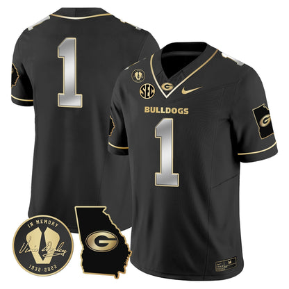Men's Georgia Bulldogs 2024 Vapor Limited Jersey V3 - Georgia Map - All Stitched