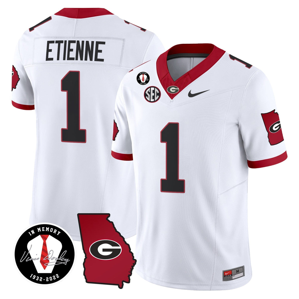 Men's Georgia Bulldogs 2024 Vapor Limited Jersey V3 - Georgia Map - All Stitched