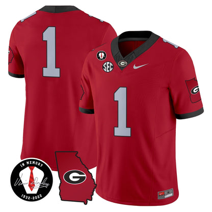 Men's Georgia Bulldogs 2024 Vapor Limited Jersey V3 - Georgia Map - All Stitched