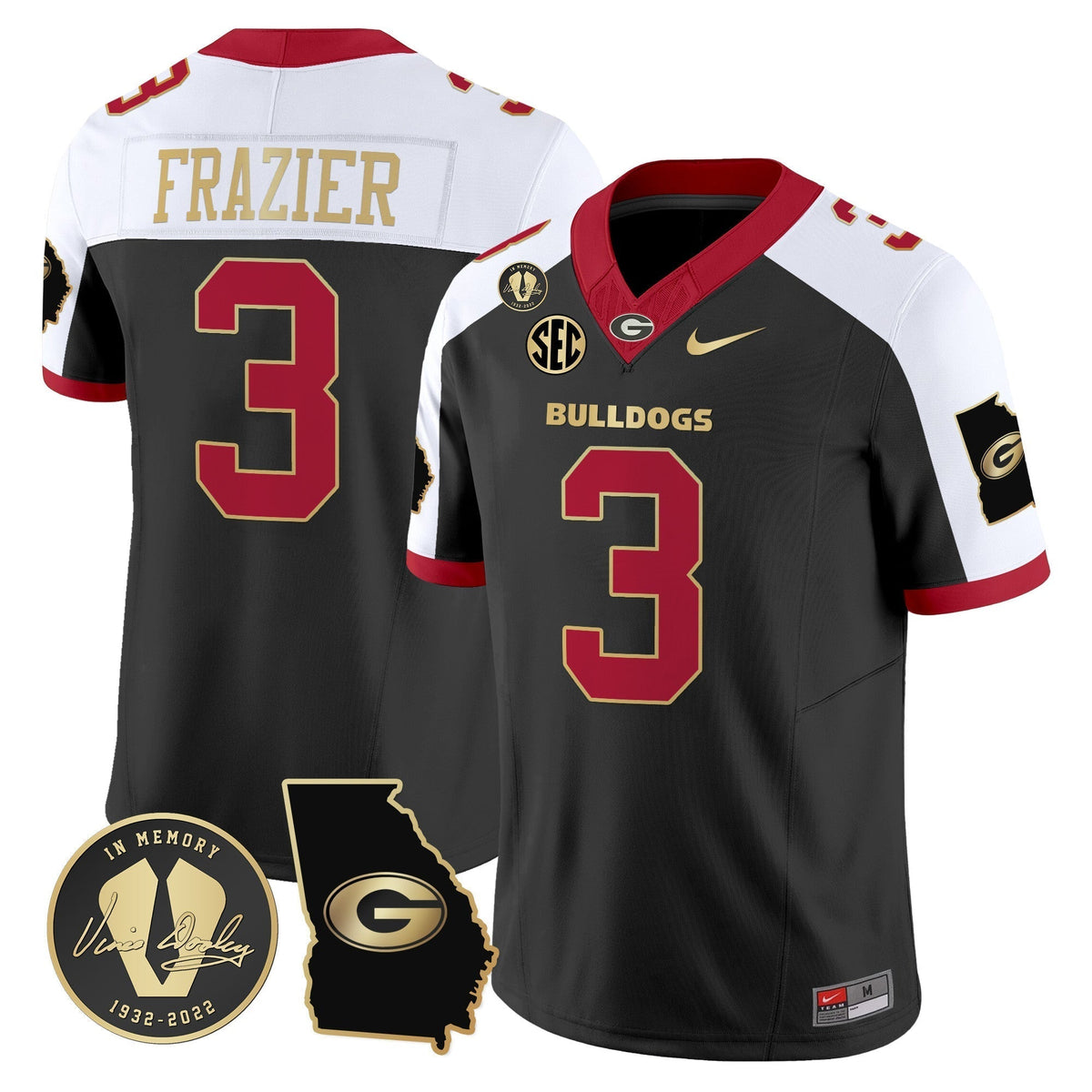 Men's Georgia Bulldogs 2024 Vapor Limited Jersey V3 - Georgia Map - All Stitched