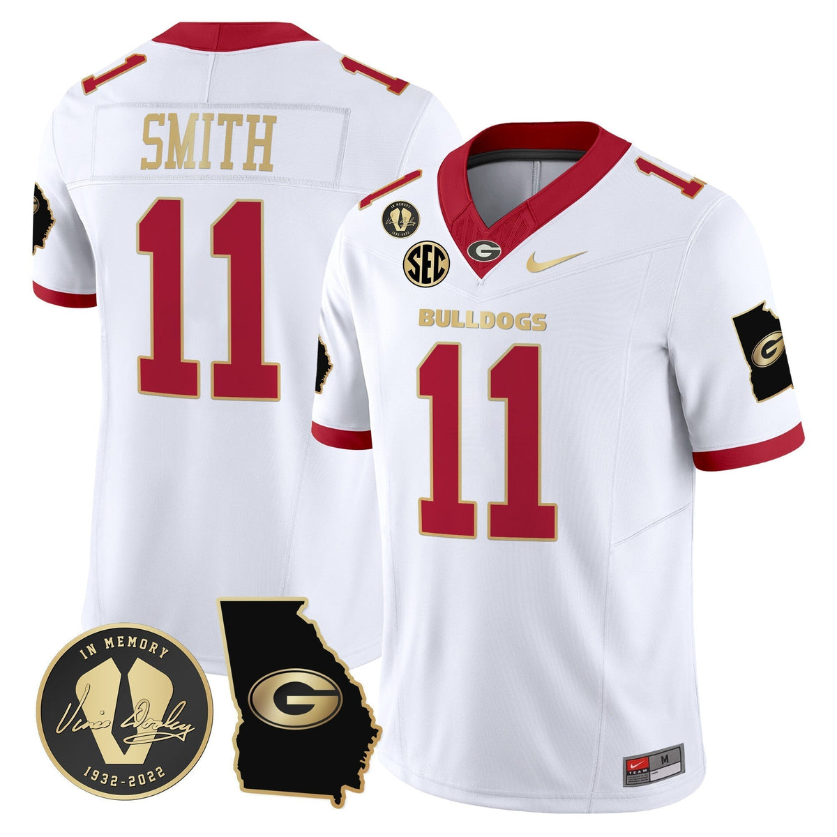 Men's Georgia Bulldogs 2024 Vapor Limited Jersey V3 - Georgia Map - All Stitched
