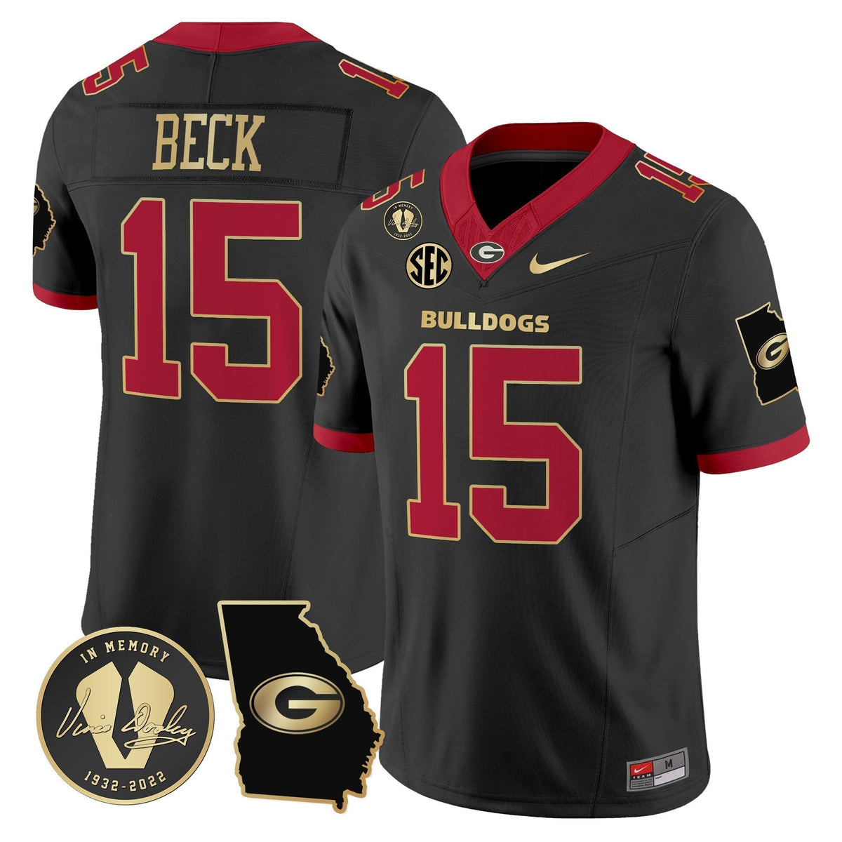 Men's Georgia Bulldogs 2024 Vapor Limited Jersey V3 - Georgia Map - All Stitched