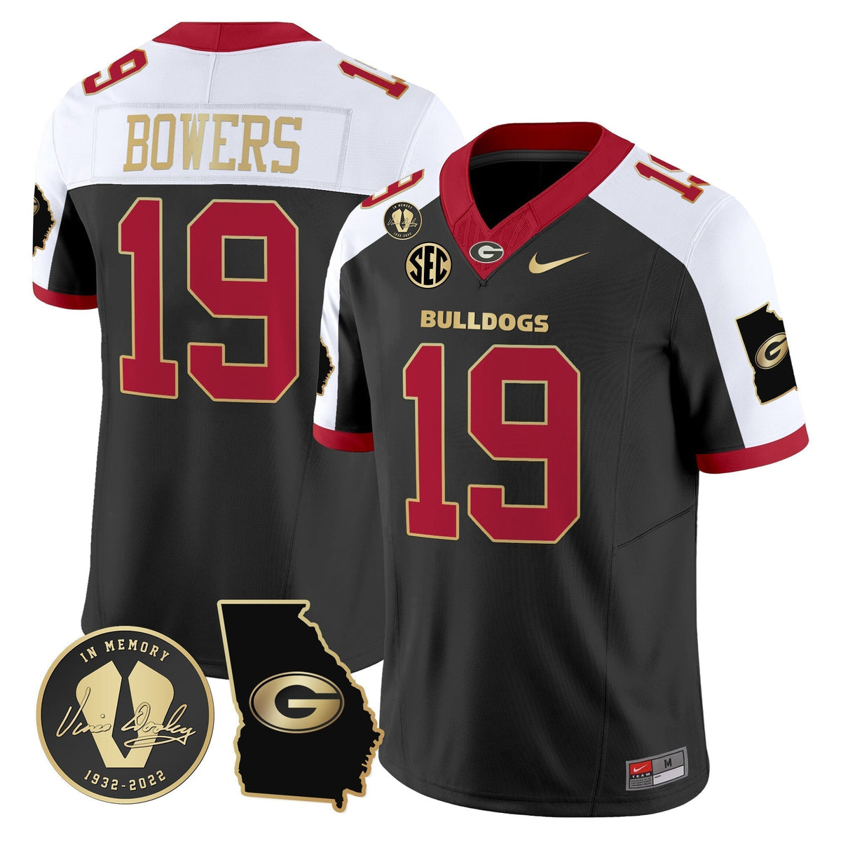 Men's Georgia Bulldogs 2024 Vapor Limited Jersey V3 - Georgia Map - All Stitched