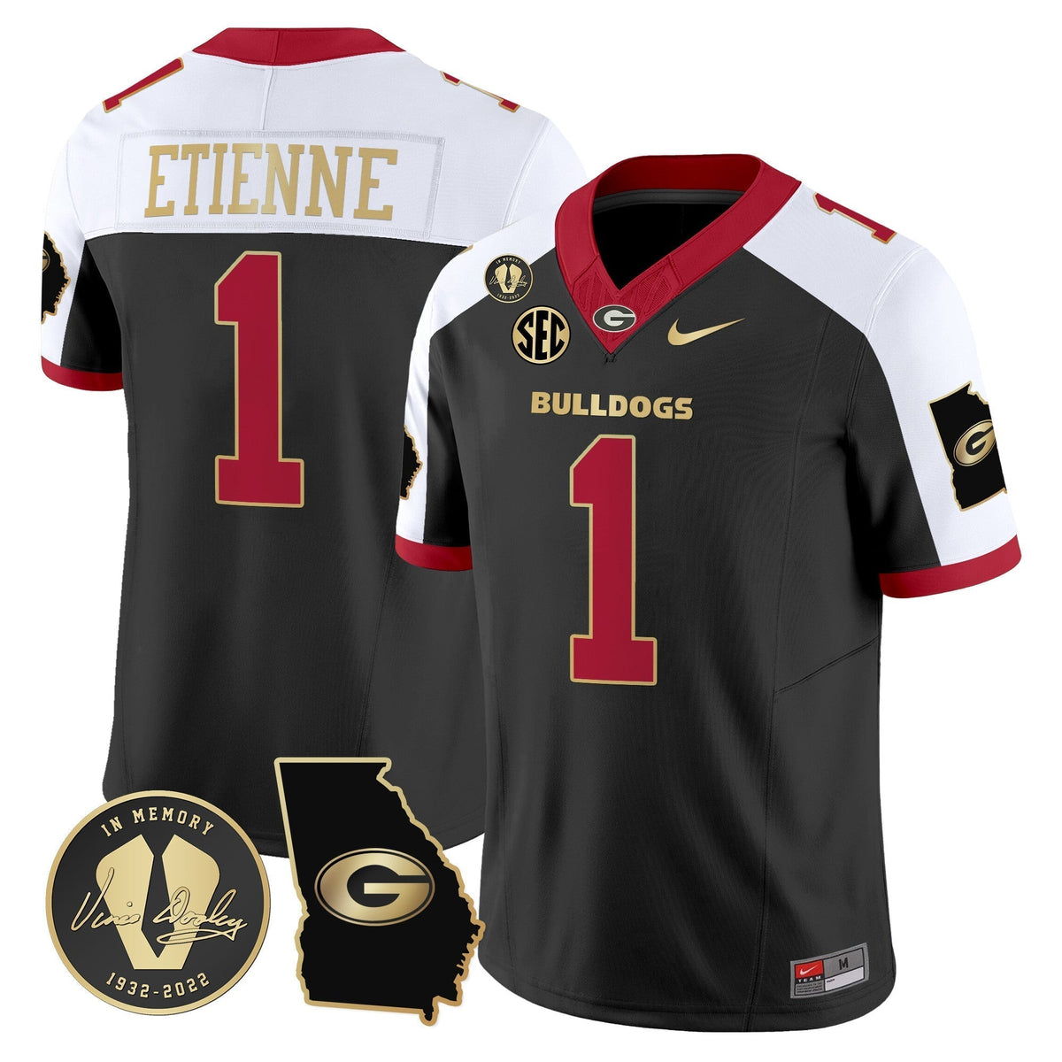 Men's Georgia Bulldogs 2024 Vapor Limited Jersey V3 - Georgia Map - All Stitched