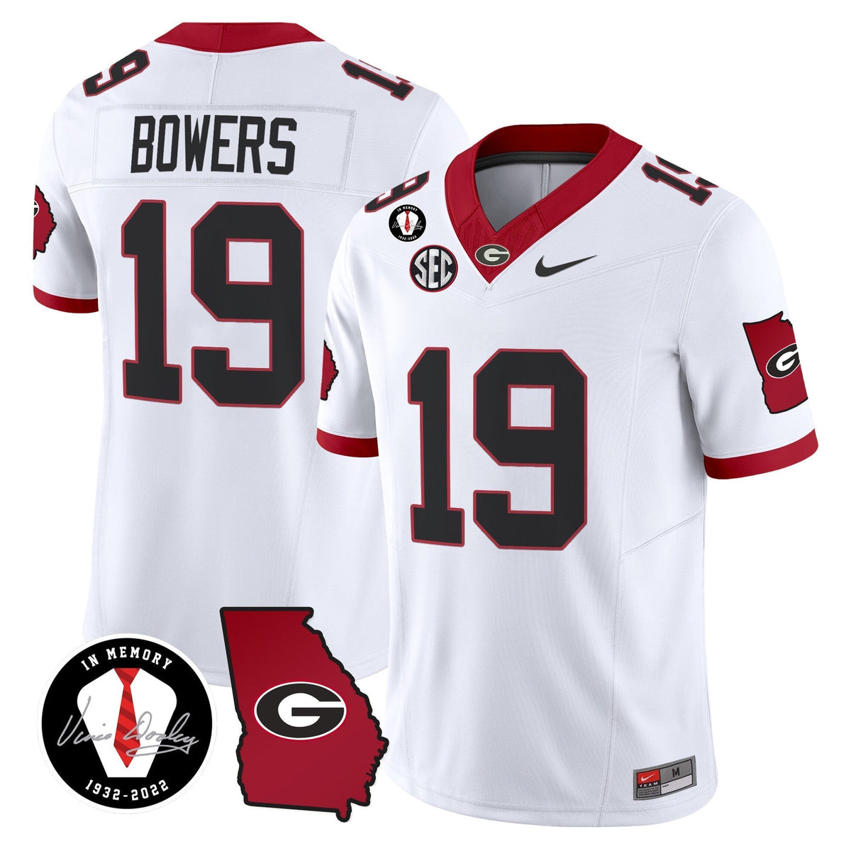 Men's Georgia Bulldogs 2024 Vapor Limited Jersey V3 - Georgia Map - All Stitched