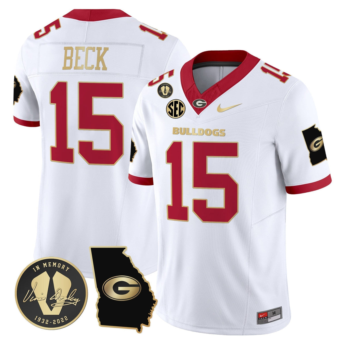 Men's Georgia Bulldogs 2024 Vapor Limited Jersey V3 - Georgia Map - All Stitched