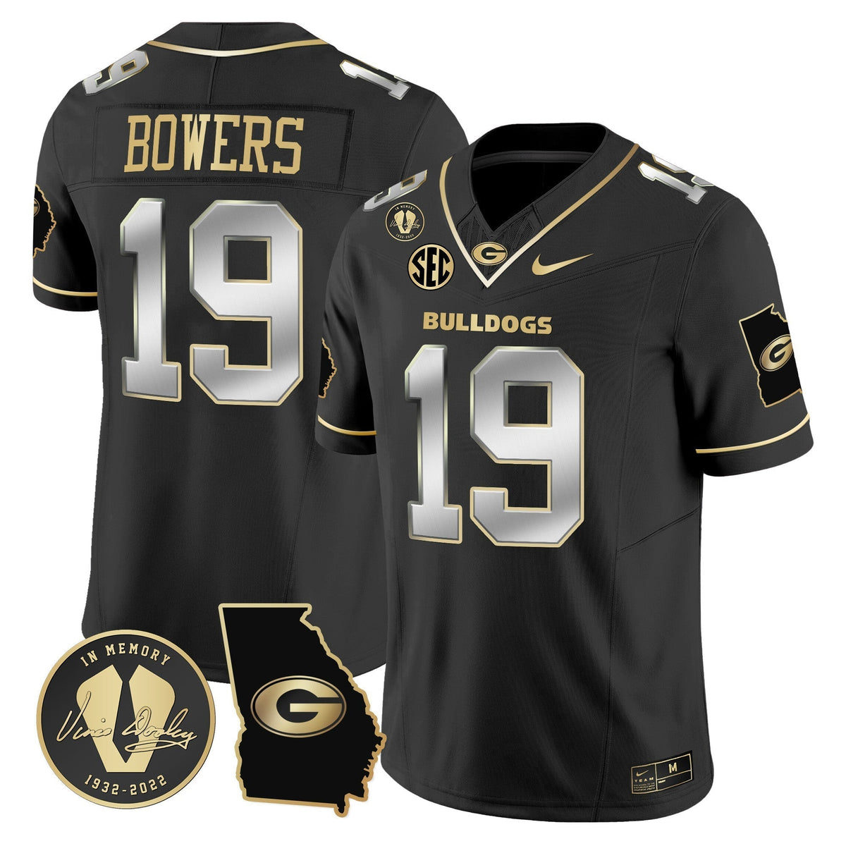 Men's Georgia Bulldogs 2024 Vapor Limited Jersey V3 - Georgia Map - All Stitched