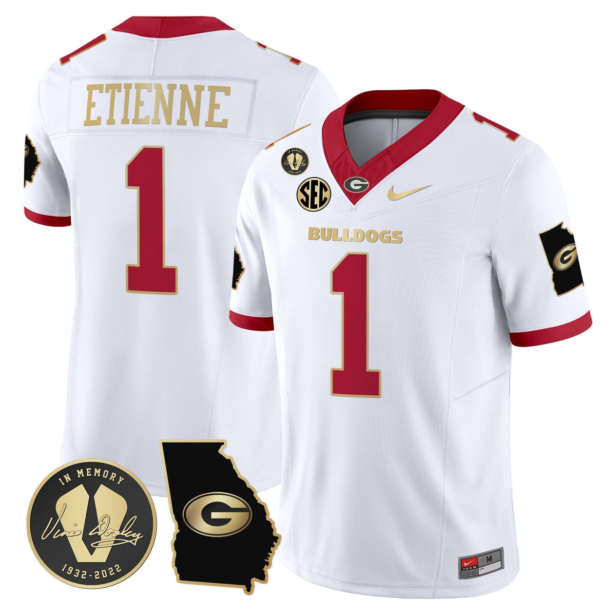 Men's Georgia Bulldogs 2024 Vapor Limited Jersey V3 - Georgia Map - All Stitched