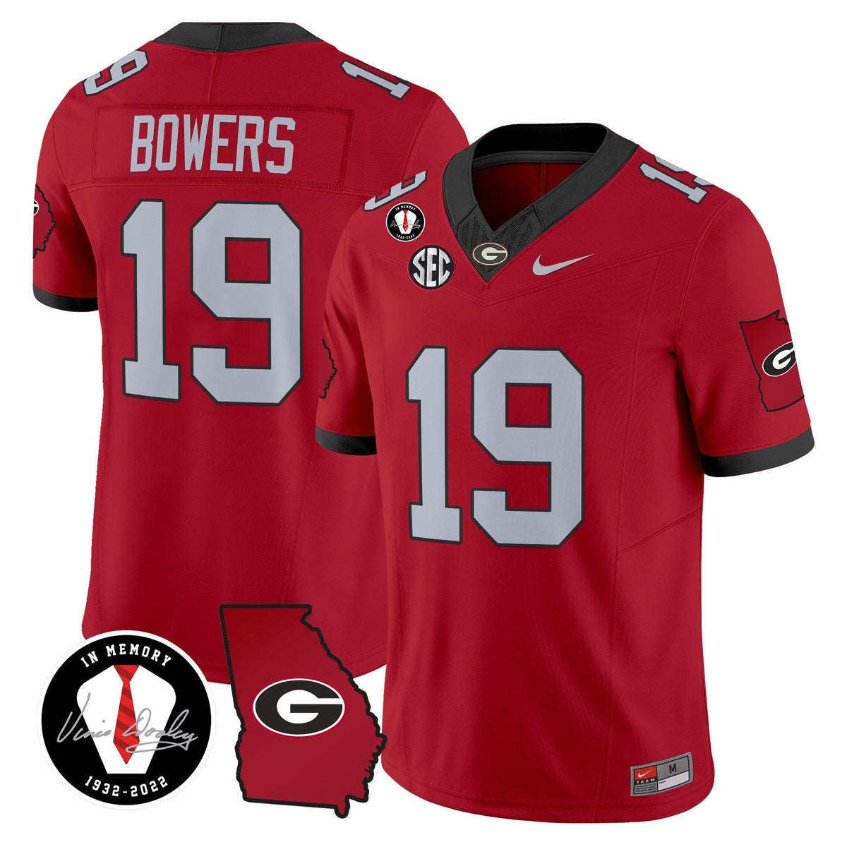 Men's Georgia Bulldogs 2024 Vapor Limited Jersey V3 - Georgia Map - All Stitched