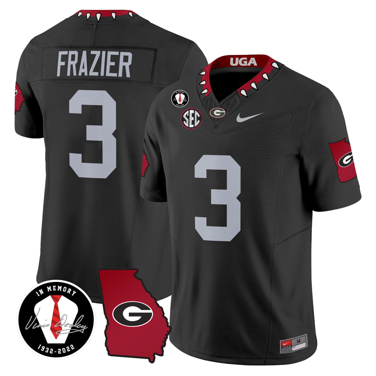 Men's Georgia Bulldogs 2024 Vapor Limited Jersey V3 - Georgia Map - All Stitched