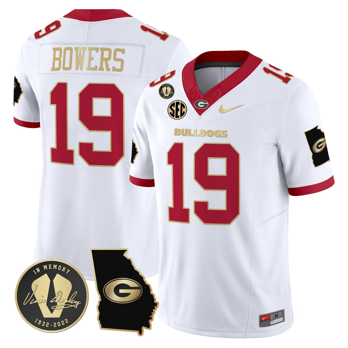 Men's Georgia Bulldogs 2024 Vapor Limited Jersey V3 - Georgia Map - All Stitched